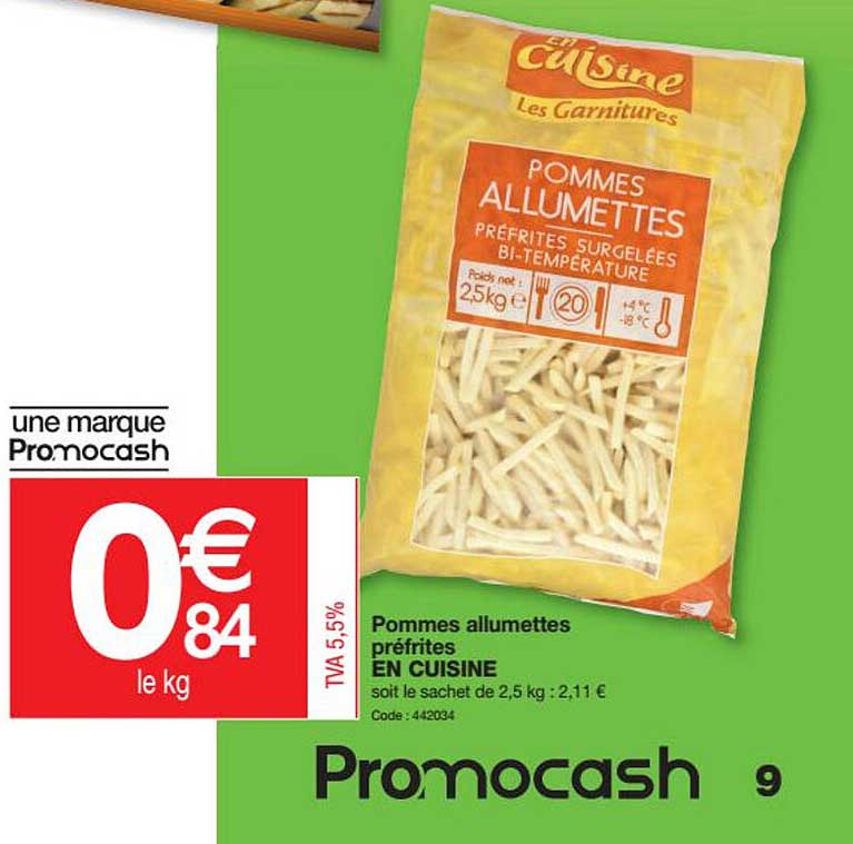 pommes allumettes préfrites en cuisine