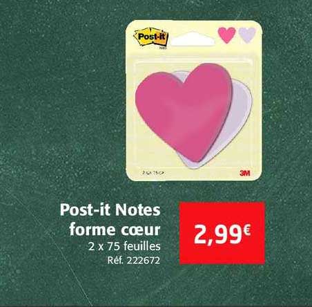 post-it notes forme cœur