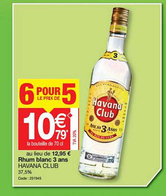 rhum blanc 3 ans havana club