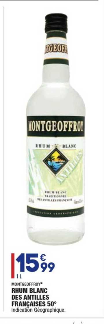 rhum blanc des antilles françaises 50 montgeoffroy