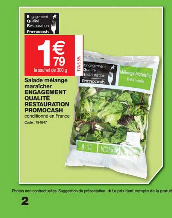salade mélange maraïcher engagement qualité restauration promocash