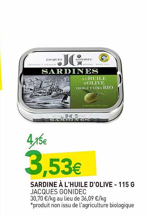 sardine à l'huile d'olive jacques gonidec