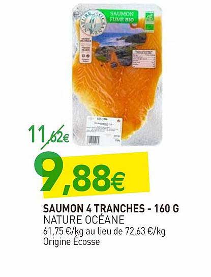Saumon 4 Tranches Nature Océane