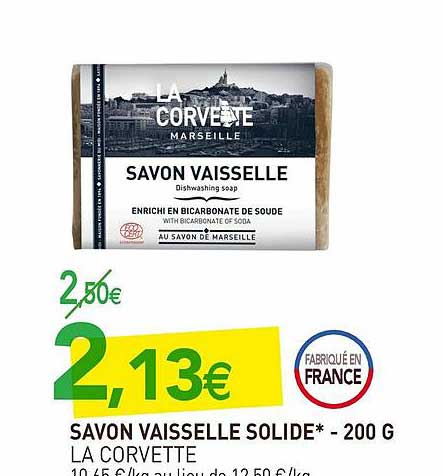 savon vaisselle solie la corvette