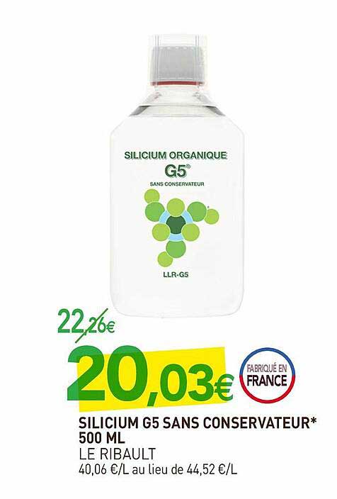 silicium g5 sans conservateur le ribault