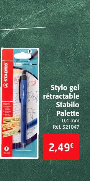 Stylo Gel Rétractable Stabilo Palette