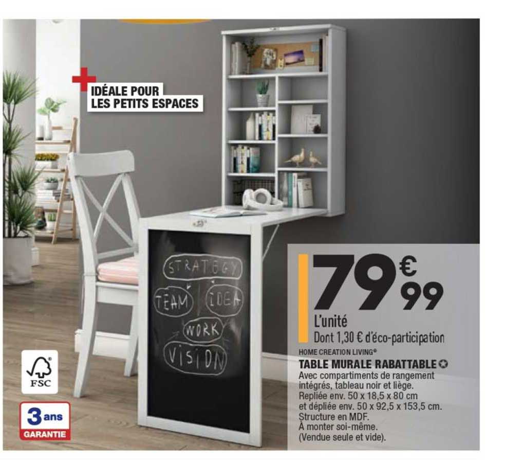 table murale rabattable home creation living