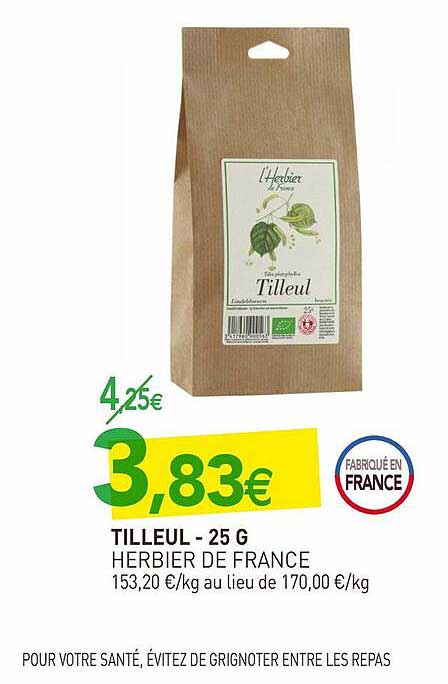 tilleul herbier de france