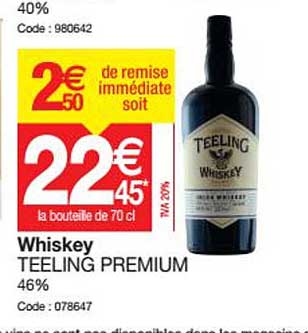 whiskey teeling premium