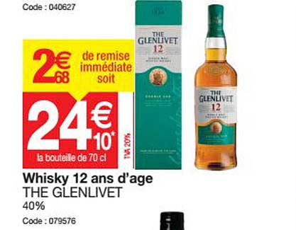 whisky 12 ans d'âge the glenlivet
