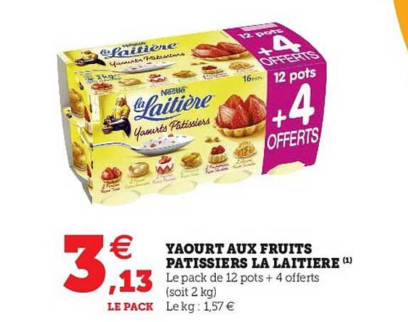 yaourt aux fruits pâtissiers la laitière