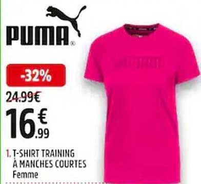 1. t-shirt training à manches courtes femme puma