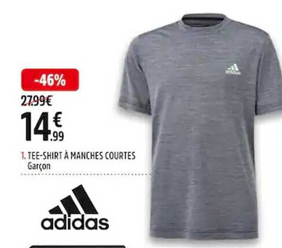 1. tee-shirt à manches courtes garçon adidas