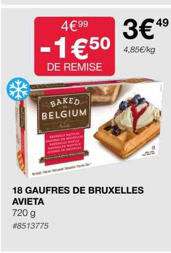 18 gaufres de bruxelles avieta