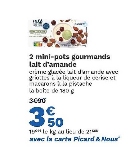 2 mini-pots gourmands lait d'amande