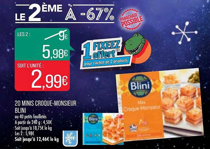 20 minis croque-monsieur blini le 2ème à -67%