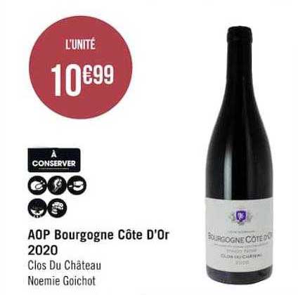 aop bourgogne côte d'or 2020 clos du château noemie goichot