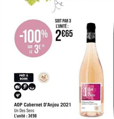 aop cabernet d'anjou 2021 un des sens