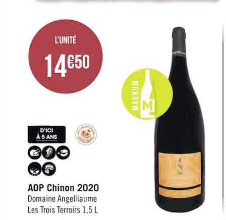 aop chinon 2020 domaine angelliaume les trois terroirs