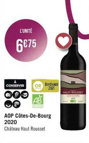 aop côtes-de-bourg 2020 château haut rousset