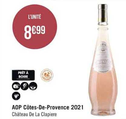 aop côtes-de-provence 2021 château de la clapiere