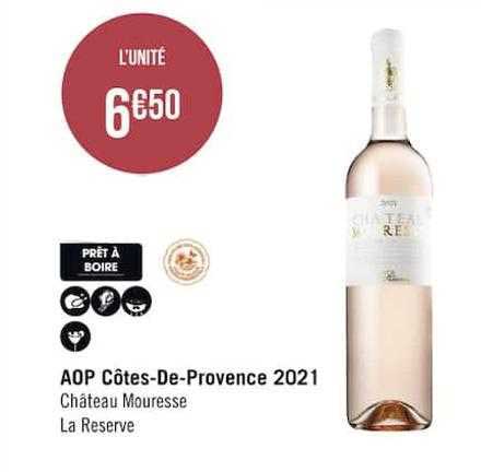 aop côtes-de-provence 2021 château mouresse la reserve