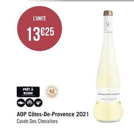 aop côtes-de-provence 2021 cuvée des chevaliers