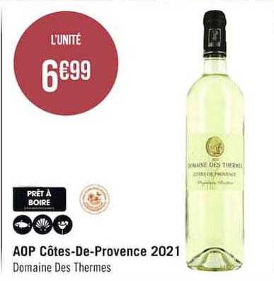 aop côtes-de-provence 2021 domaine des thermes