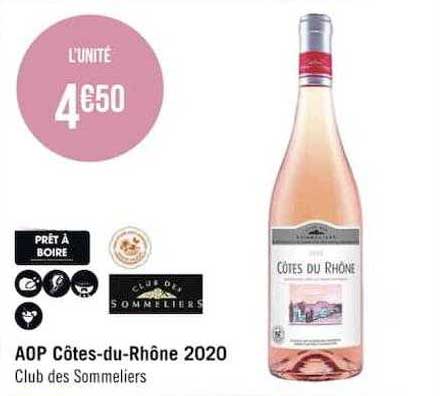 aop côtes-du-rhône 2020 club des sommeliers