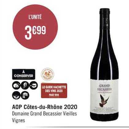 aop côtes-du-rhône 2020 domaine grand becassier vieilles vignes