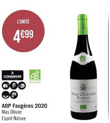 aop faugères 2020 mas olivier esprit nature