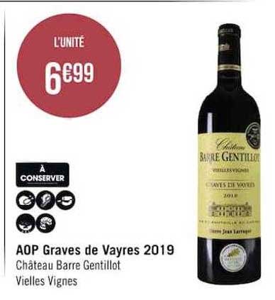 aop graves de vayres 2019 château barre gentillot vielles vignes