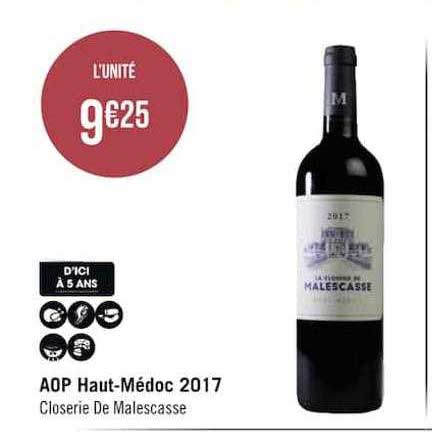 aop haut-médoc 2017 closerie de malescasse