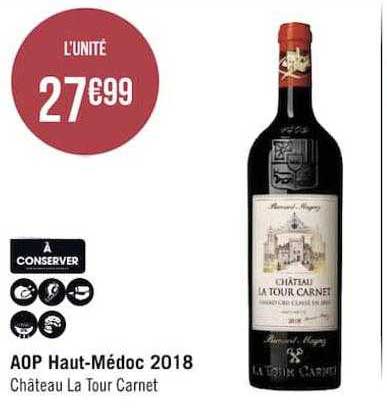 aop haut-médoc 2018 château la tour carnet