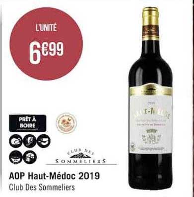 aop haut-médoc 2019 club des sommeliers