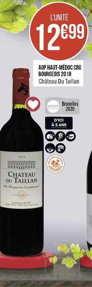 aop haut-médoc cru bourgedis 2018 château du taillan