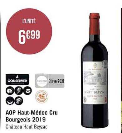 aop haut-médoc cru bourgeois 2019 château haut beyzac