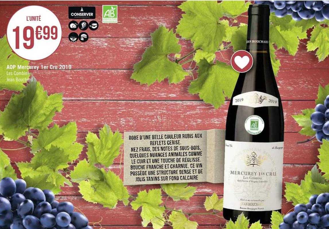 aop mercurey 1er cru 2019 les combins jean bouchard