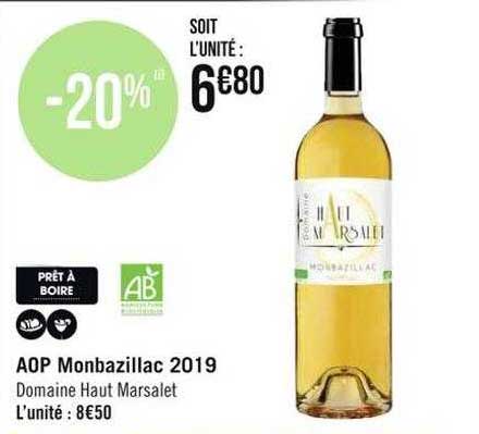 aop monbazillac 2019 domaine haut marsalet