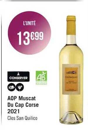 aop muscat du cap corse 2021 clos san quilico