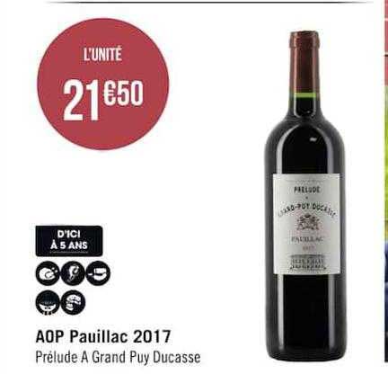 aop pauillac 2017 prélude a grand puy ducasse