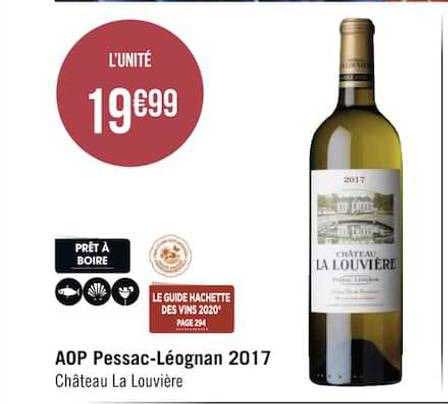 aop pessac-léognan 2017 château la louvière