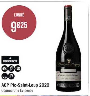 aop pic-saint-loup 2020 comme une evidence