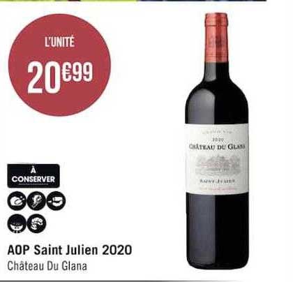 Aop Saint Julien 2020 Château Du Glana