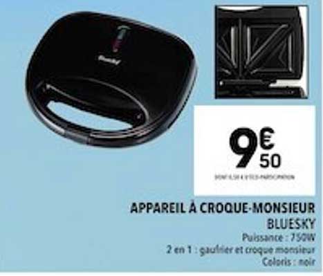 appareil à croque-monsieur bluesky