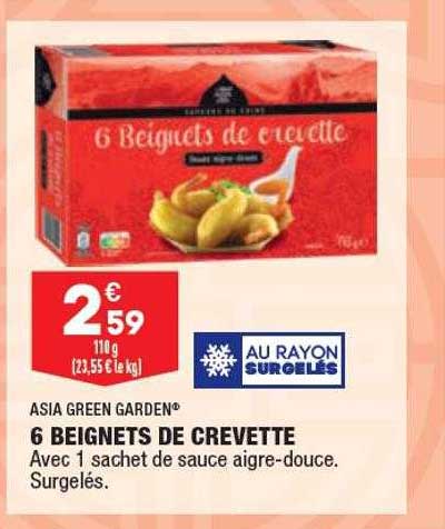 asia green garden 6 beignets de crevette