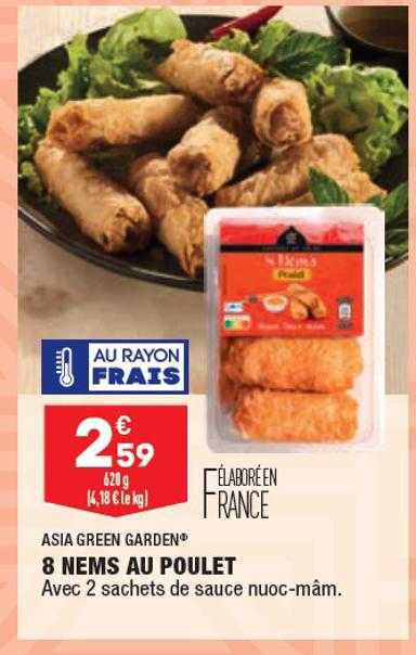 asia green garden 8 nems au poulet