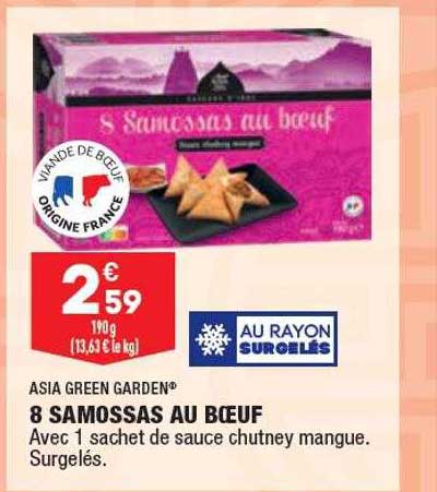 asia green garden 8 samossas au bœuf