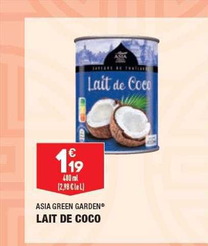asia green garden lait de coco
