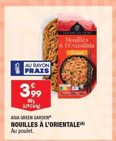 asia green garden nouilles à l'orientale
